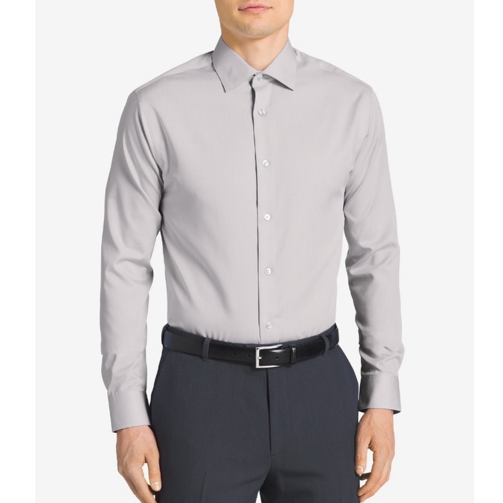 Calvin Klein Gray Button Down Dress Shirt